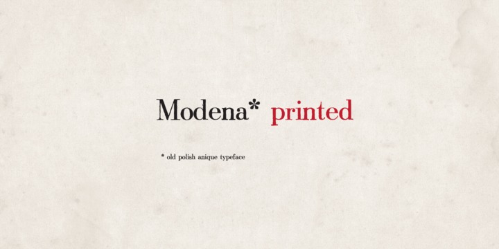 Example font Modena #5