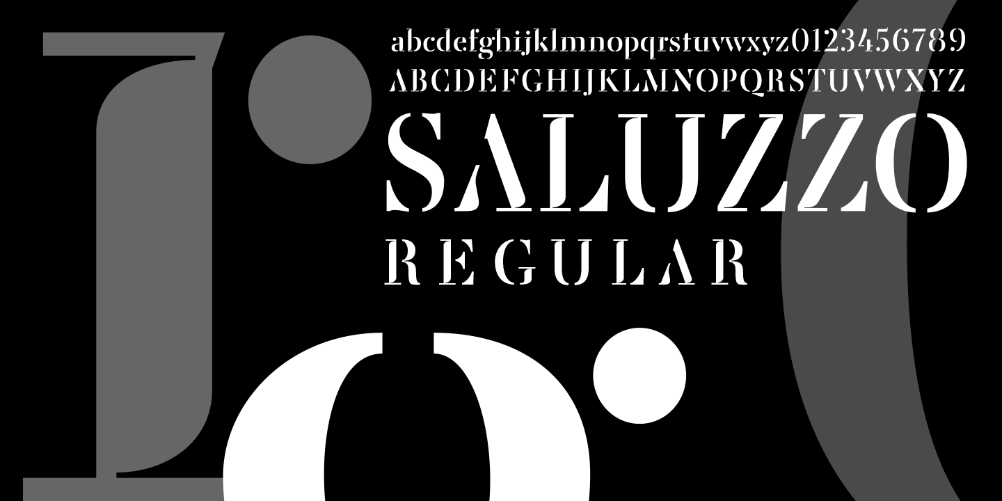 Example font Saluzzo #3