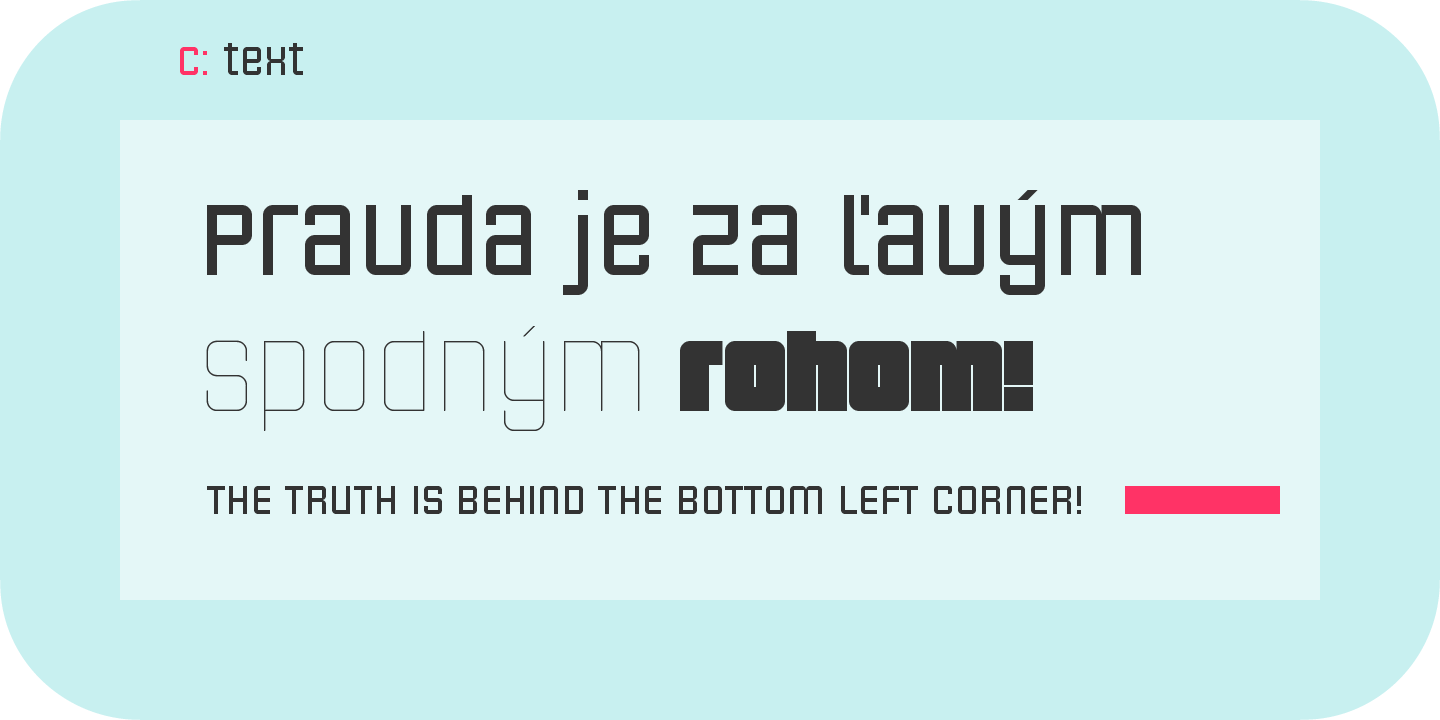 Example font Corner C #5