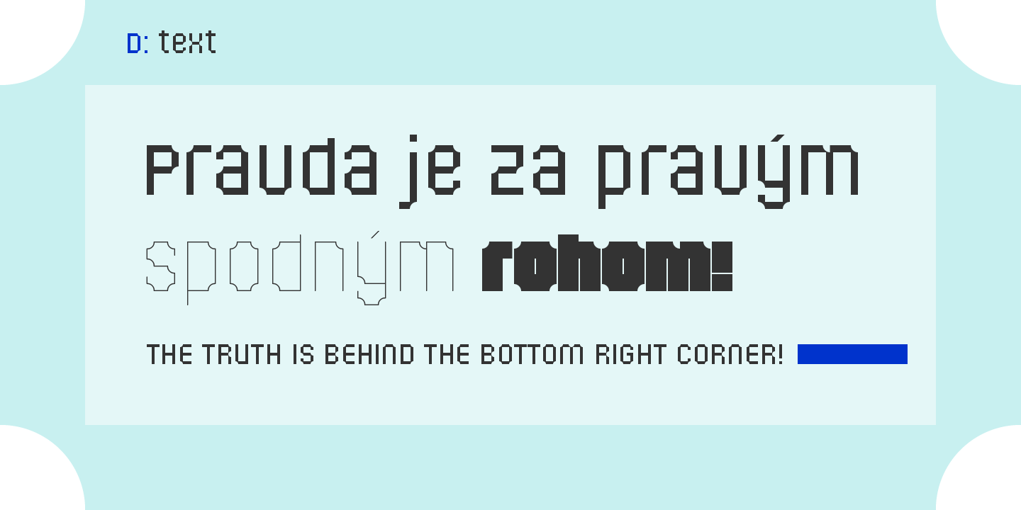 Example font Corner D #3