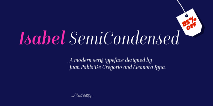 Example font Isabel Semi Cond #4