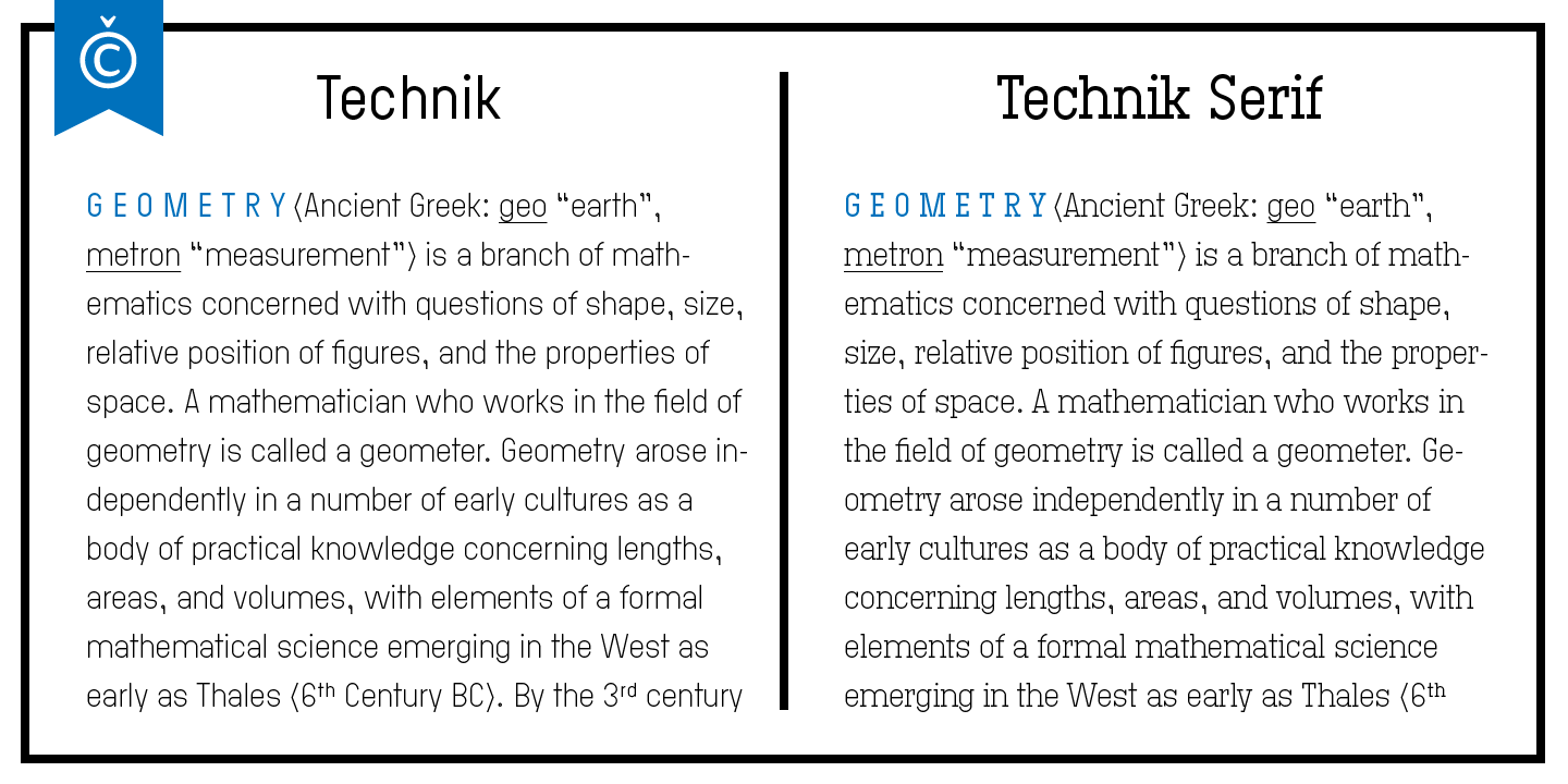 Example font Technik Serif #4