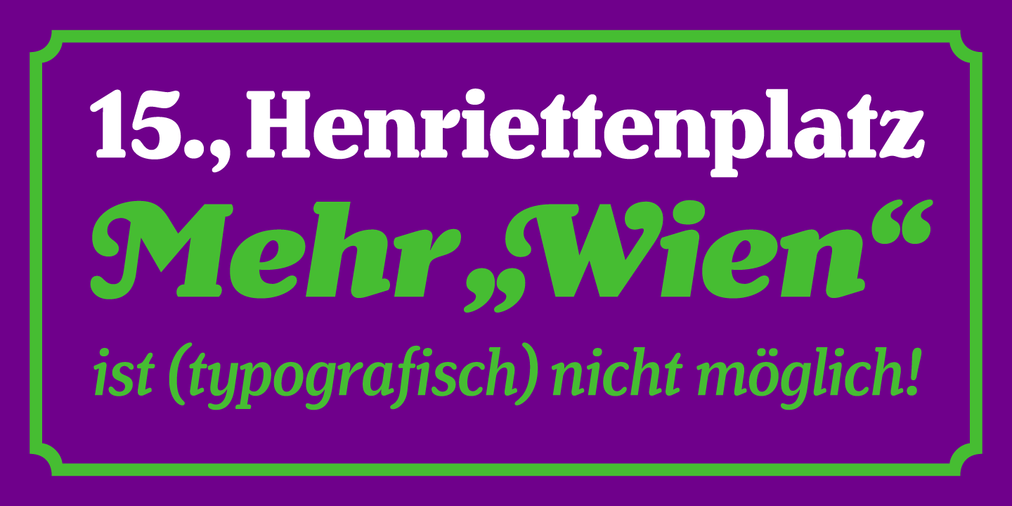 Example font Henriette #2