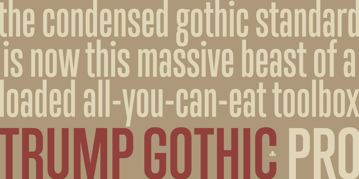Example font Trump Gothic Pro #3