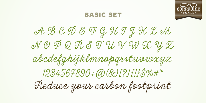 Example font Tierra Script #3