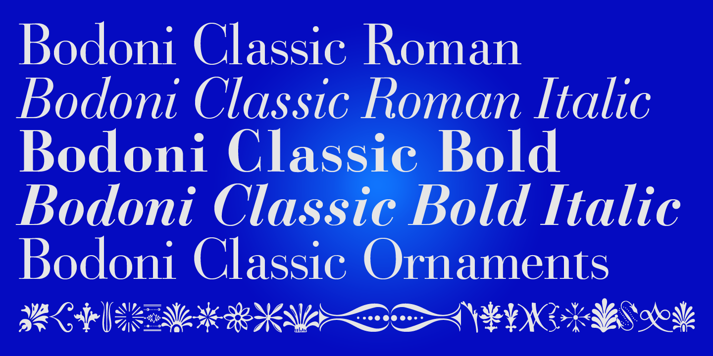 Example font Bodoni Classic #2