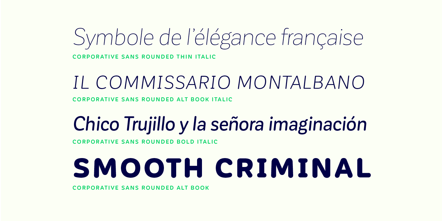 Example font Corporative Sans Rounded #3