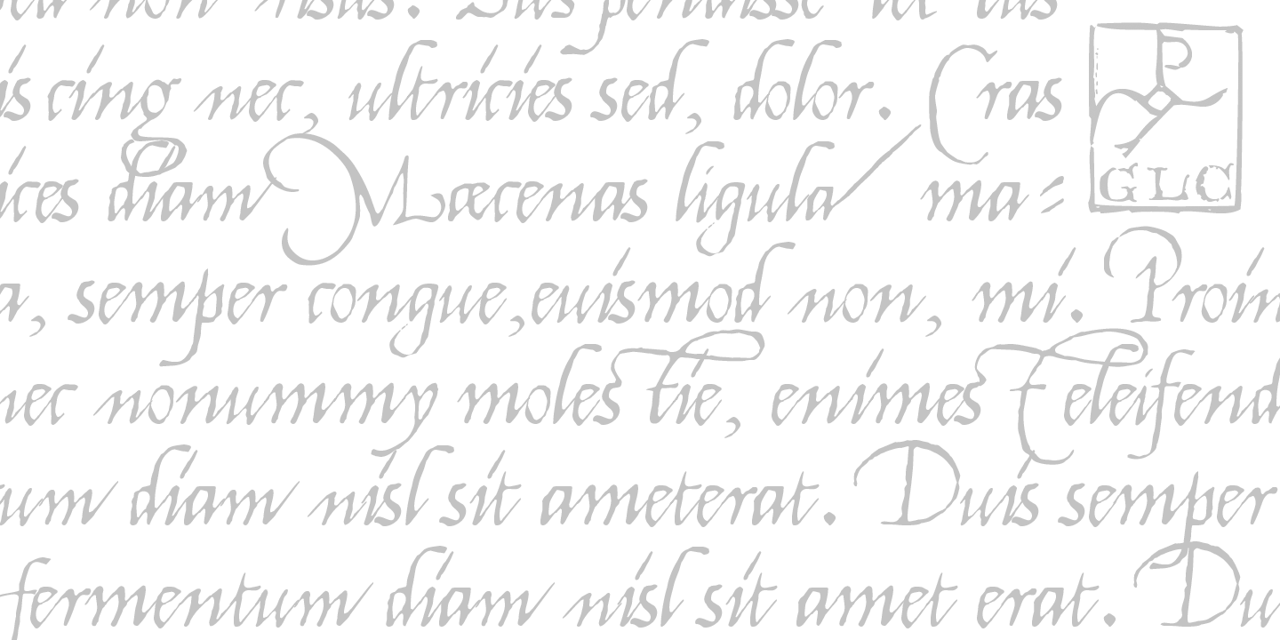 Example font 1540 Mercator Script #2