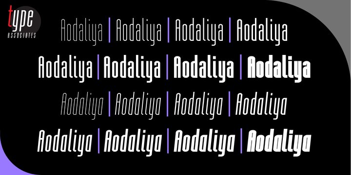 Example font Aodaliya #2