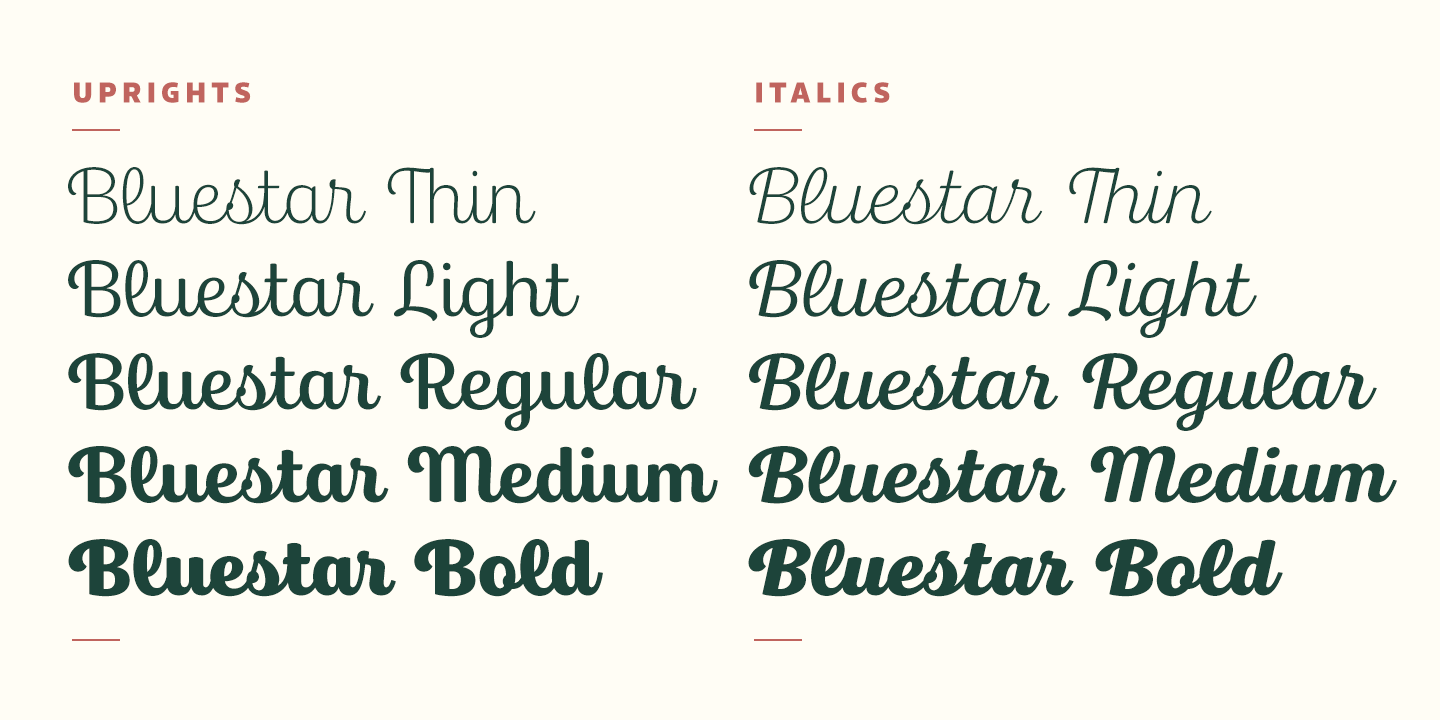 Example font Bluestar #4