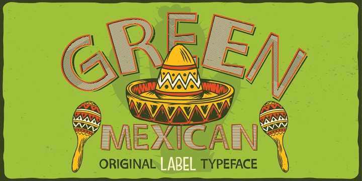 Example font Green Mexican #3