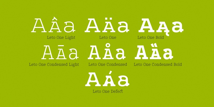 Example font Leto One #2