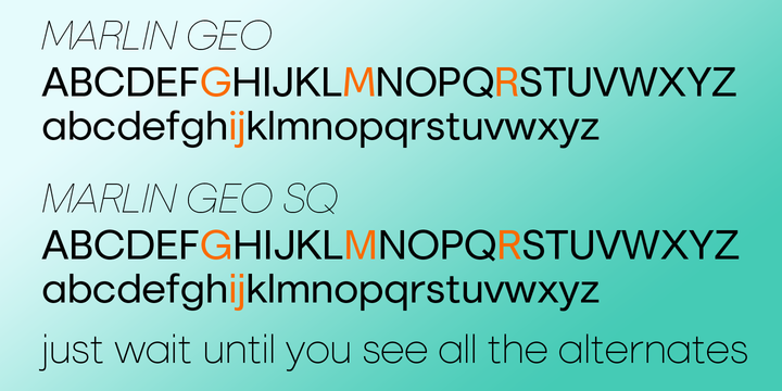 Example font Marlin Geo #4