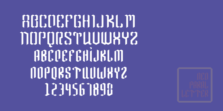 Example font Neo Paralletter #4