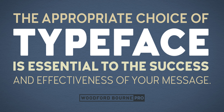 Example font Woodford Bourne Pro #2