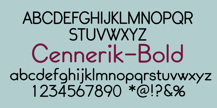 Example font Cennerik #3