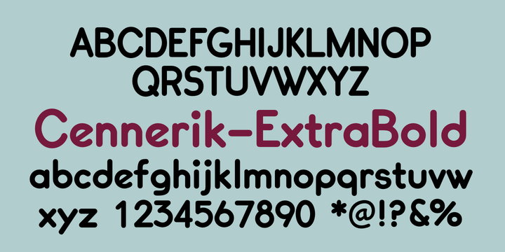 Example font Cennerik #4