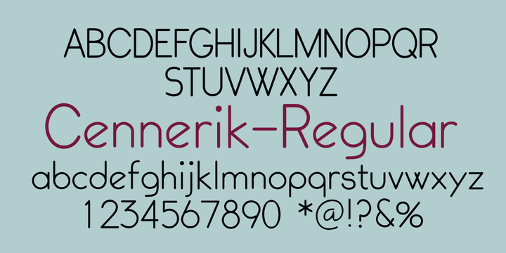Example font Cennerik #5