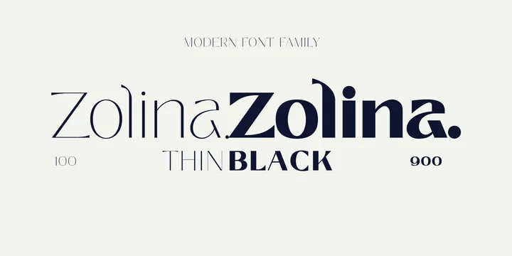 Example font Zolina #3