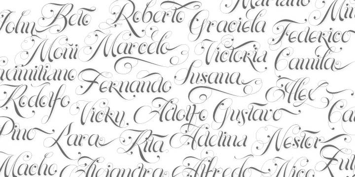 Example font Parfait Script #2
