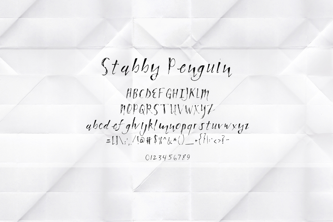 Example font Stabby Penguin #3