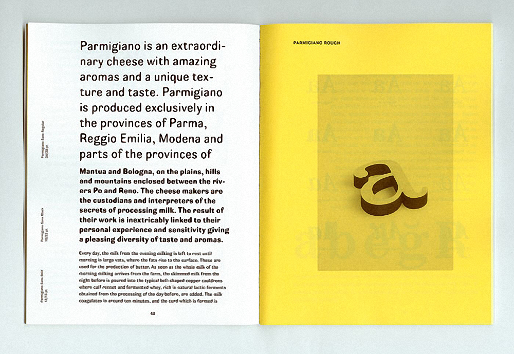 Example font Parmigiano Text Pro #3
