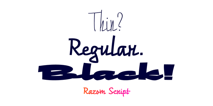 Example font Razom Script #3