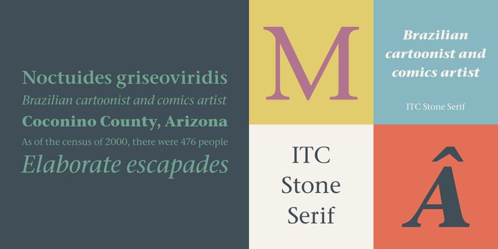 Example font ITC Stone Serif #4
