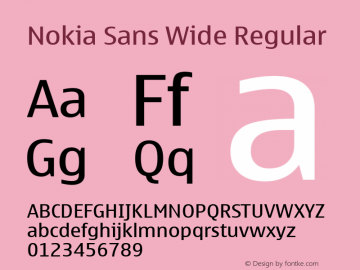 Example font Nokia Sans Wide #2