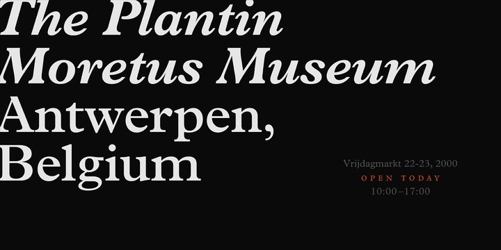 Example font Plantin #2