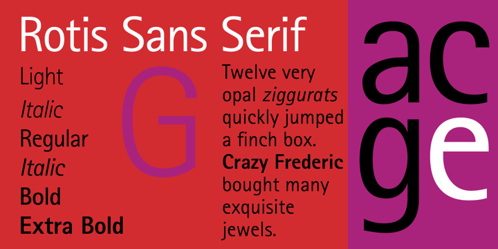Example font Rotis Sans Serif #2