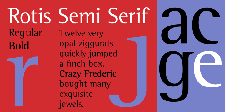 Example font Rotis Semi Sans #2