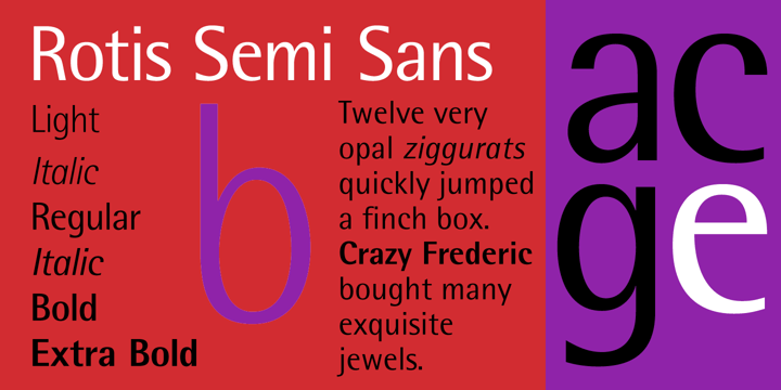 Example font Rotis SemiSans #2