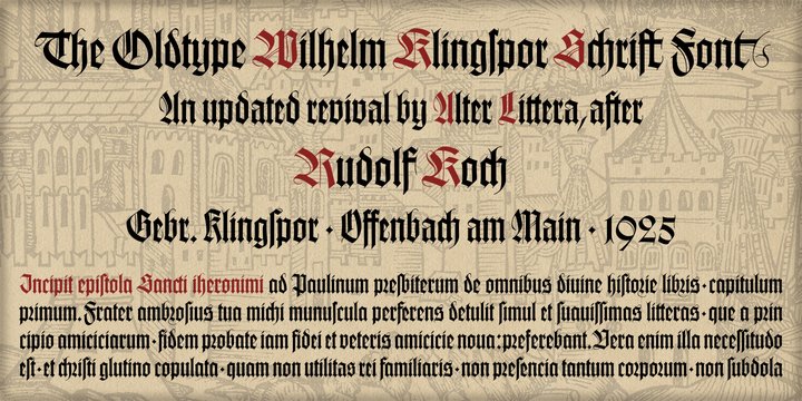 Example font Wilhelm Klingspor Gotisch #7
