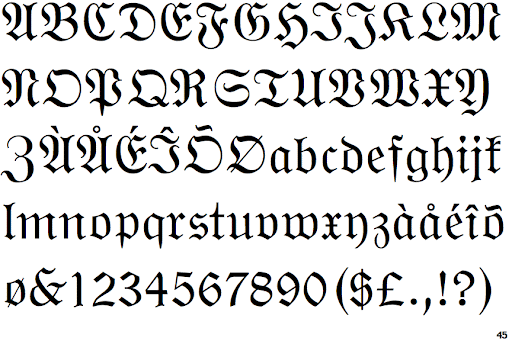 Example font Wittenberger Fraktur #2