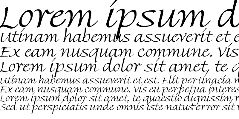 Example font Fine Hand #2