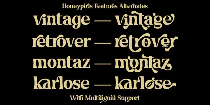 Example font Honeypirls #4