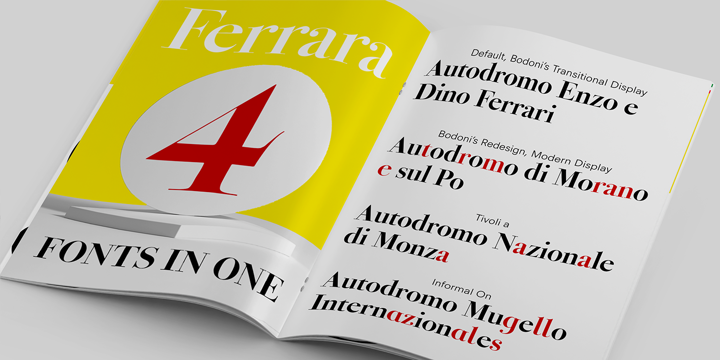 Example font CAL Bodoni Ferrara #2