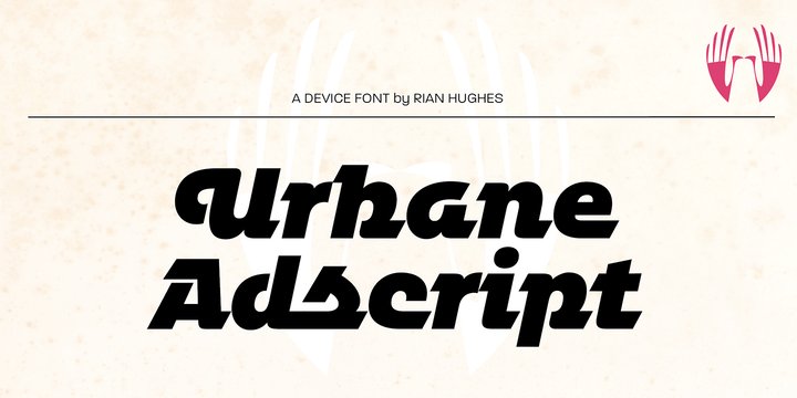 Example font Urbane Adscript #3