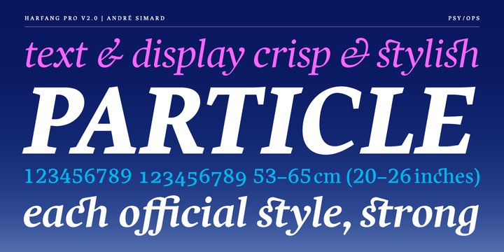 Example font Harfang Pro #3