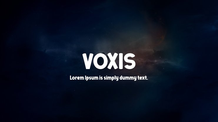 Example font Voxis #2