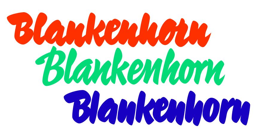Example font Blankenhorn #2