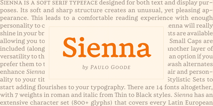 Example font Sienna #4