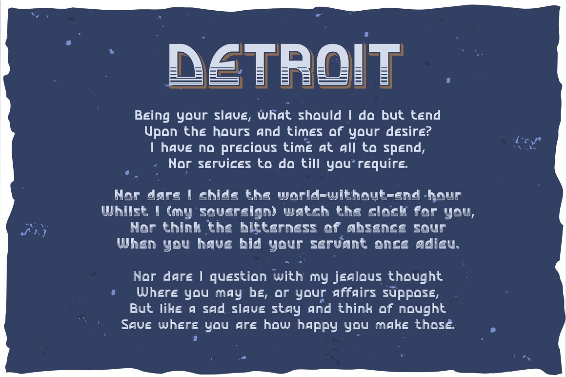 Example font Detroit #3