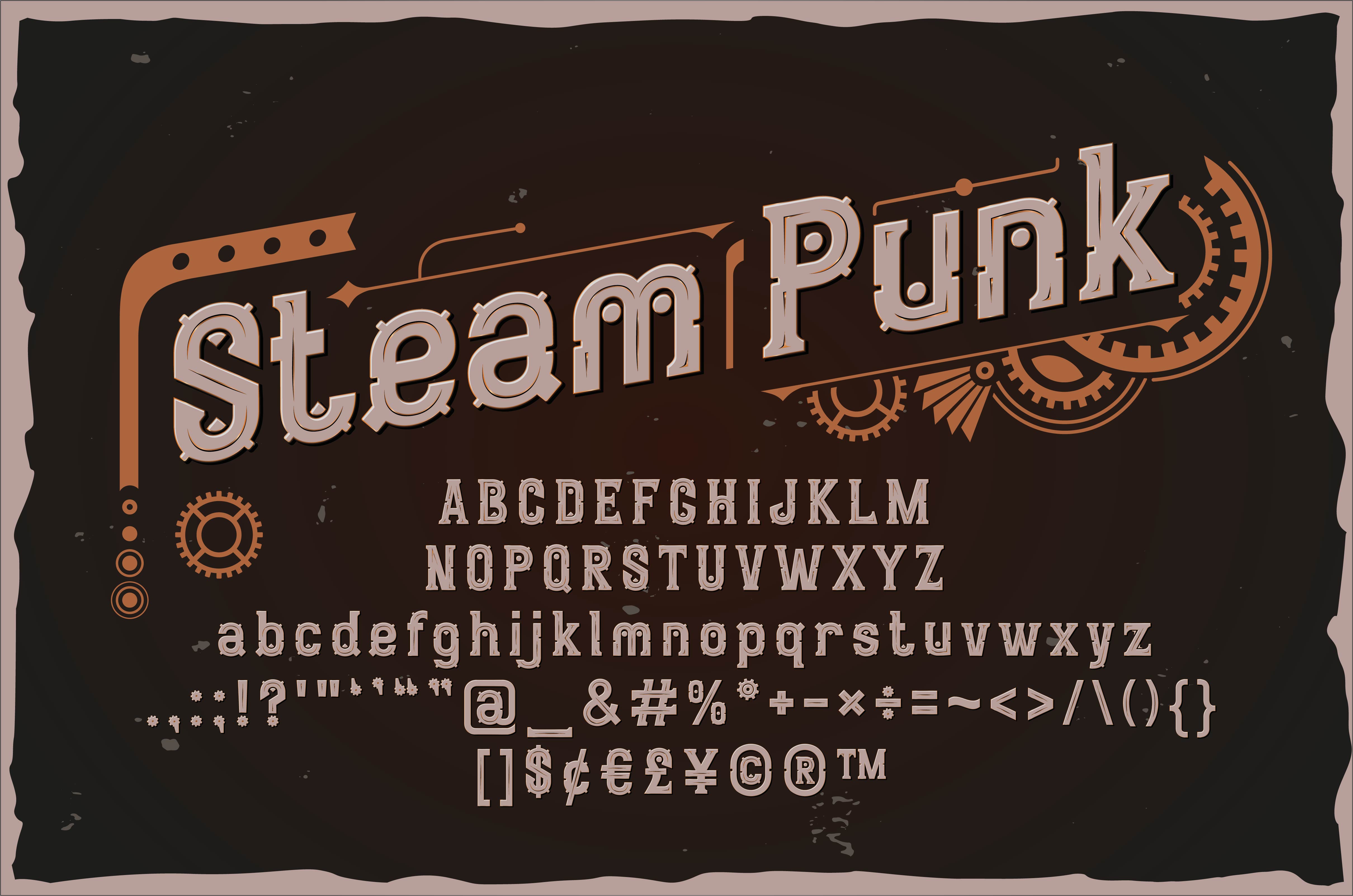 Example font SteamPunk #2