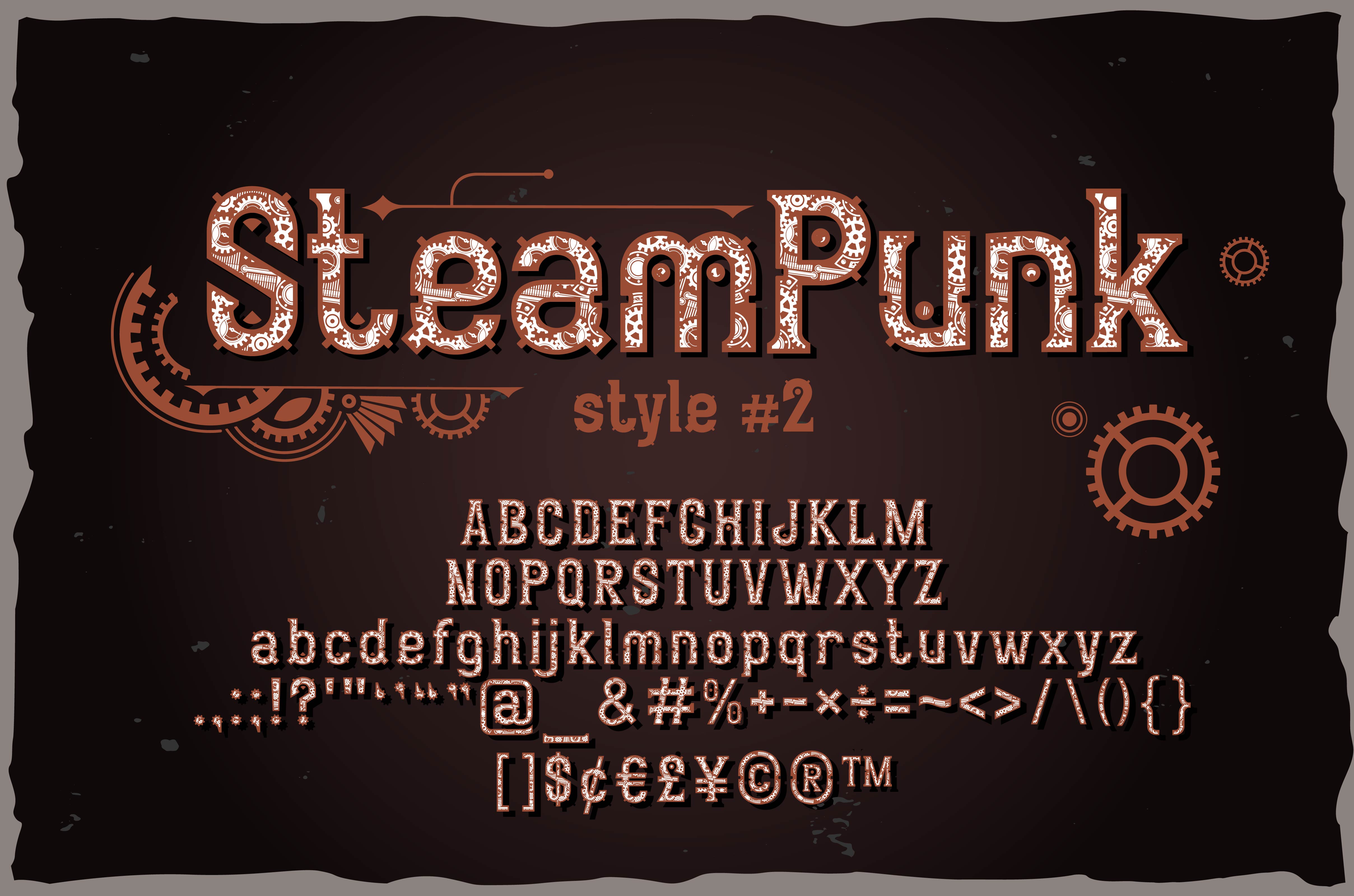 Example font SteamPunk #3