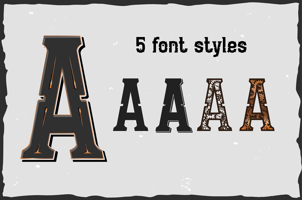 Example font SteamPunk #5