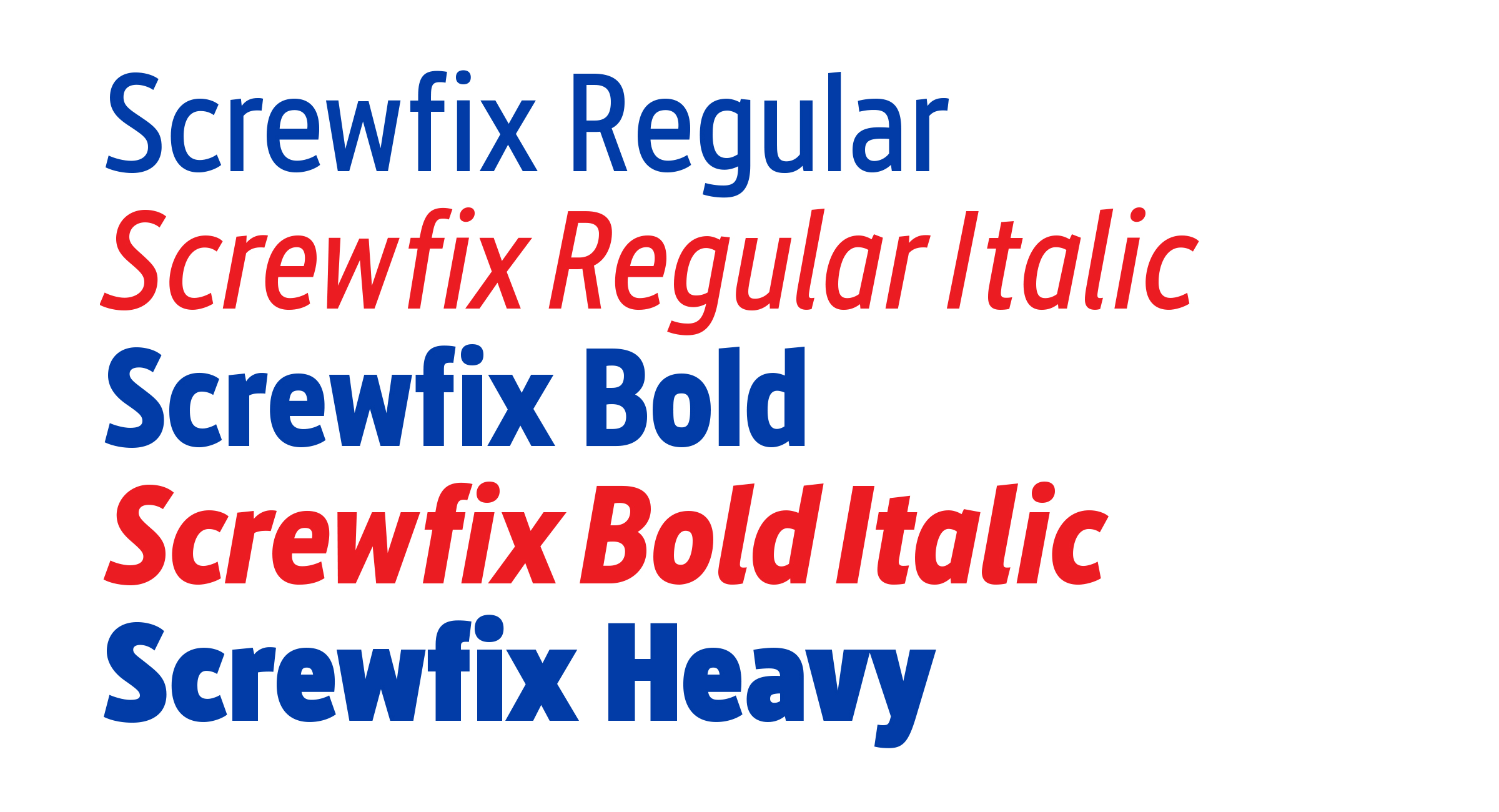 Example font Screwfix #2