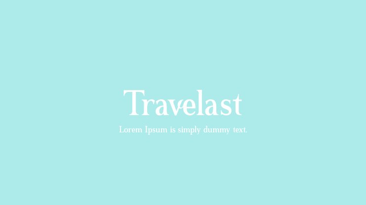 Example font Travelast #3