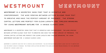 Example font Westmount #4